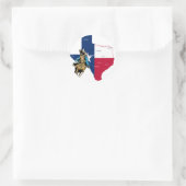 Texas Cowgirl Runder Aufkleber (Tasche)