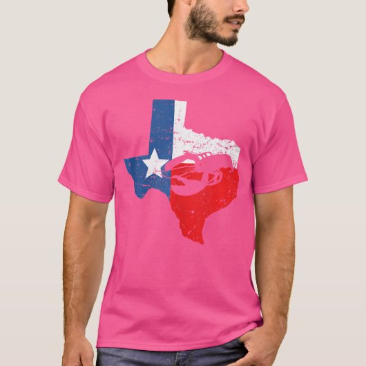 Texas Crawfish Crawdad Meeresfrüchte T-Shirt (Vorderseite)