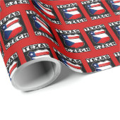 Texas Czech American Gift Wrap Geschenkpapier (Rolleneckpunkt)