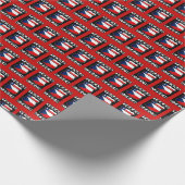 Texas Czech American Gift Wrap Geschenkpapier (Ecke)