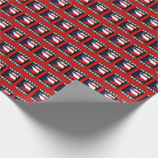 Texas Czech American Gift Wrap Geschenkpapier (Ecke)