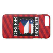 Texas Czech American iPhone Case (Rückseite (Horizontal))