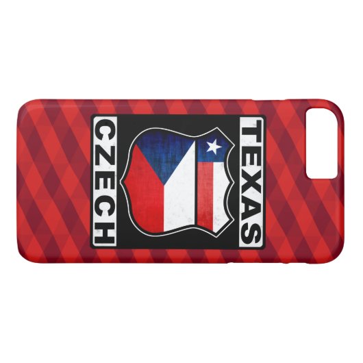 Texas Czech American iPhone Case (Rückseite (Horizontal))