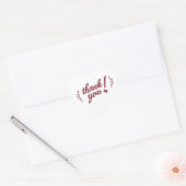 Texas Danke, Maroon Herz-Aufkleber (Umschlag)