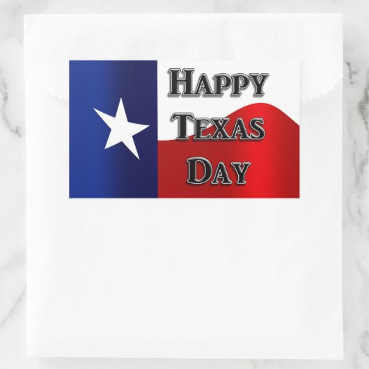 Texas Day Rechteckiger Aufkleber (Tasche)