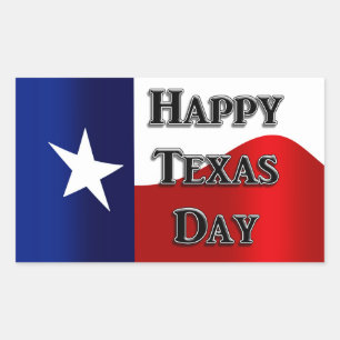 Texas Day Rechteckiger Aufkleber