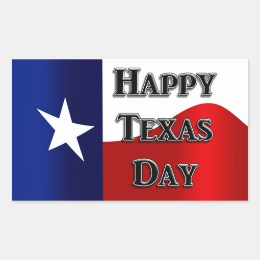 Texas Day Rechteckiger Aufkleber (Vorderseite)