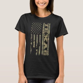 Texas Deer Hunter Vintage Hirschjagd Camouflage US T-Shirt