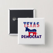 Texas Demokrat Button (Vorne & Hinten)
