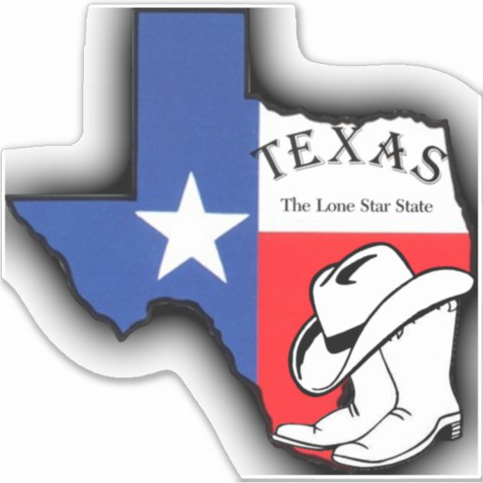 Texas, der einstündige Staat Aufkleber (Vorderseite)