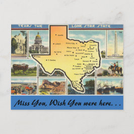 Texas, der einstündige Staat Postkarte