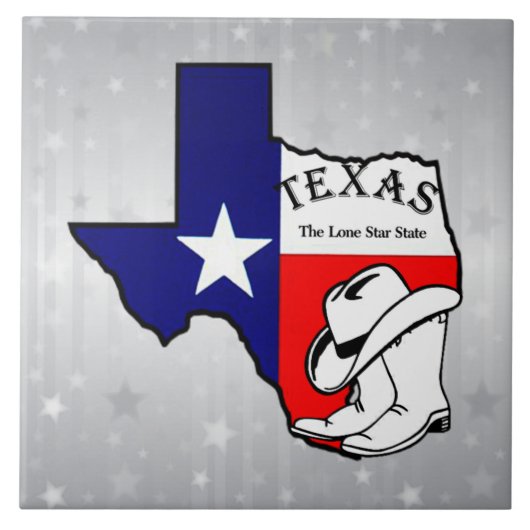 Texas, der Lone Star Staat, schimmernder Hintergru Fliese (Vorderseite)