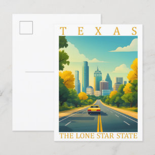 Texas, der Lone Star-Staat, USA Reiseort Postkarte