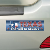 TEXAS: Der Wille SECEDE Autoaufkleber (Auf Auto)