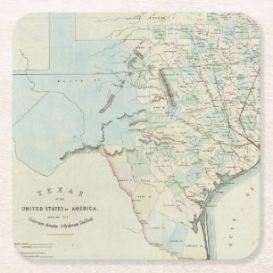Texas des USA Rechteckiger Pappuntersetzer