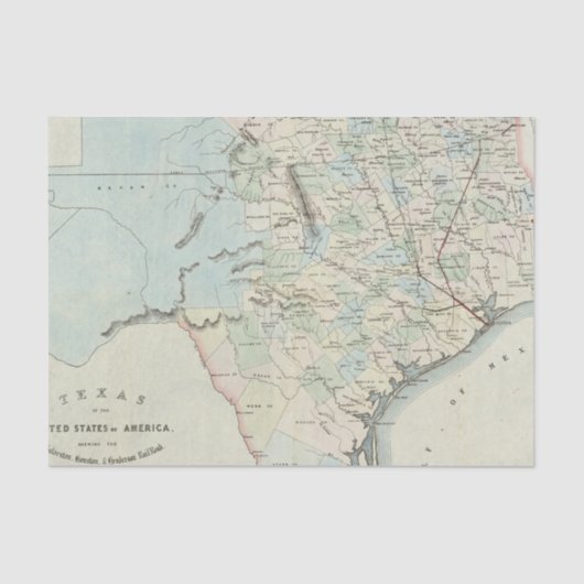 Texas des USA Seidenpapier (Vorderseite)