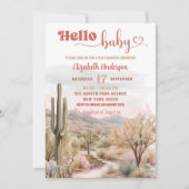 Texas Desert Baby Dusche Hallo Baby Einladung (Vorderseite)