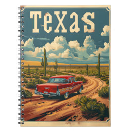 Texas Desert Vintage Car Notizblock