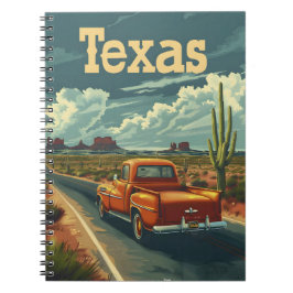 Texas Desert Vintage Car Notizblock