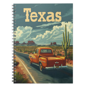 Texas Desert Vintage Car Notizblock