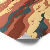 Texas Desert Vintage Car Poster (Ecke)