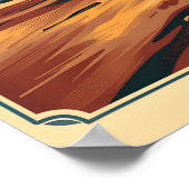 Texas Desert Vintage Car Poster (Ecke)