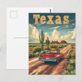 Texas Desert Vintage Car Postkarte (Vorne/Hinten)