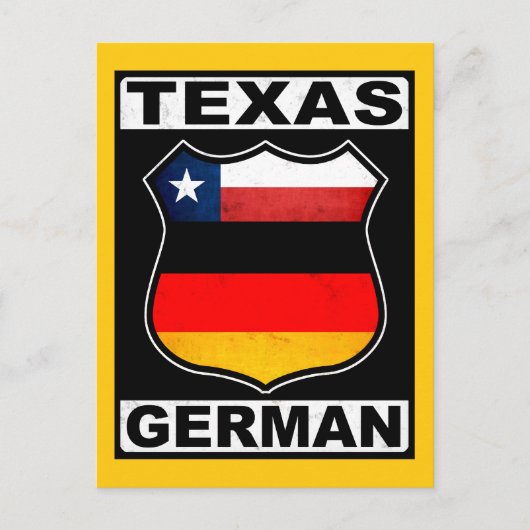 Texas Deutscher Amerikaner Postkarte (Vorderseite)