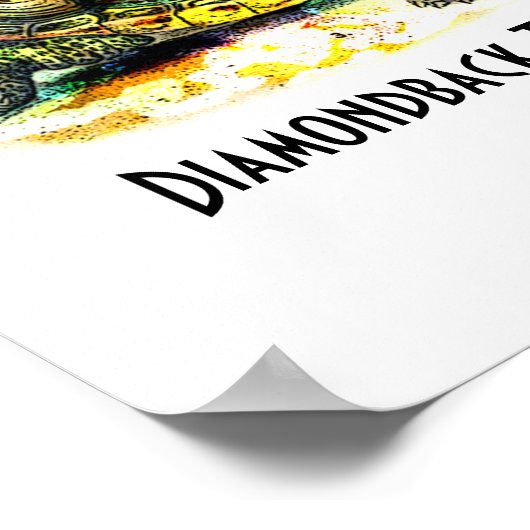 Texas-Diamondback-Terrapin Poster von Junglewalk (Ecke)