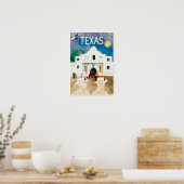 Texas, die Alamo, Reiseposter Poster (Küche)