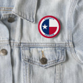 Texas die einziger Stern-personalisierte Flagge Button (Beispiel)