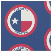 Texas die einziger Stern-personalisierte Flagge Stoff (Nahaufnahme)