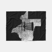Texas Disc Golf Staat mit Sket Distressed Grafik Fleecedecke (Vorderseite (Horizontal))
