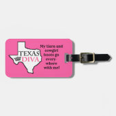 "Texas Diva" Gepäckanhänger (Vorderseite horizontal)