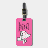 "Texas Diva" Gepäckanhänger (Vorderseite vertikal)