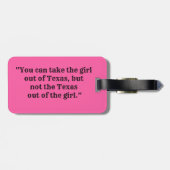 "Texas Diva" Gepäckanhänger (Rückseite horizontal)
