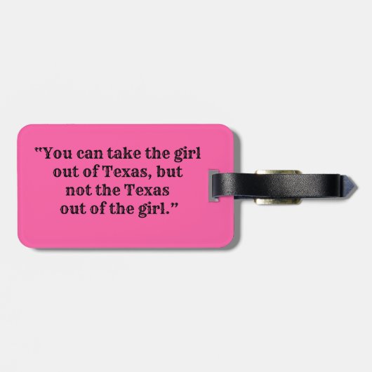 "Texas Diva" Gepäckanhänger (Rückseite horizontal)