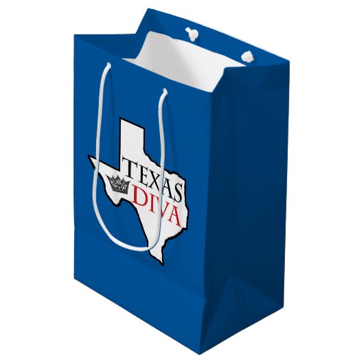 ‚Texas DIVA‘ Mittlere Geschenktüte (Vorderseite Schrägansicht)