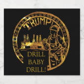 TEXAS DRILL BABY DRILL BIERFLASCHENETIKETT (Einzelnes Label)