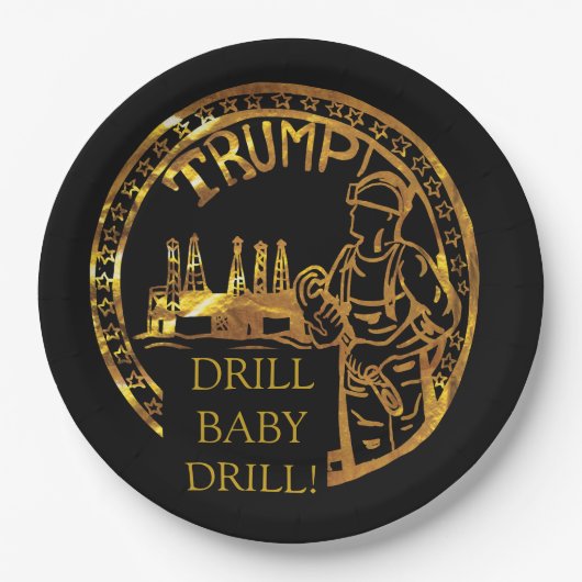 TEXAS DRILL BABY DRILL PAPPTELLER (Vorderseite)