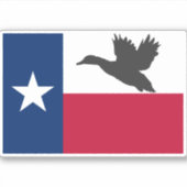 Texas Duck Hunting Flag Aufkleber (Vorderseite)