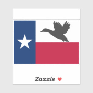 Texas Duck Hunting Flag Aufkleber