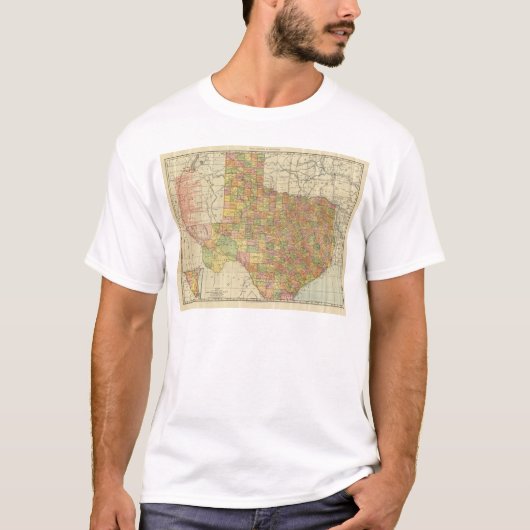 Texas durch Rand McNally T-Shirt (Vorderseite)