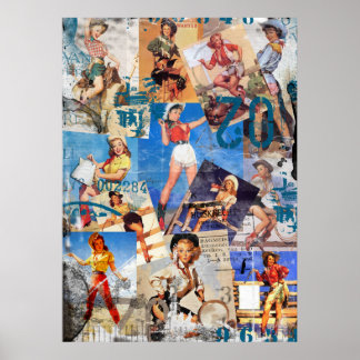 Texas Eclectic : Vintag Cowgirl Collection Nr. 1 Poster