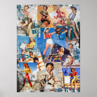 Texas Eclectic : Vintag Cowgirl Collection Nr. 1 Poster