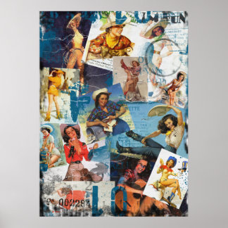 Texas Eclectic : Vintag Cowgirl Collection Nr. 2 Poster
