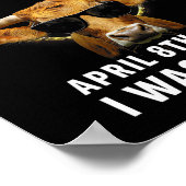 Texas Eclipse 8. April 2024 war ich dort Rind Bu Poster (Ecke)