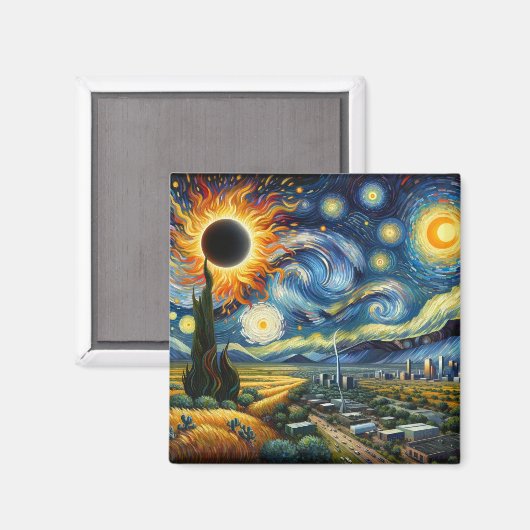 Texas Eclipse Magnet (Vorderseite/Rückseite)