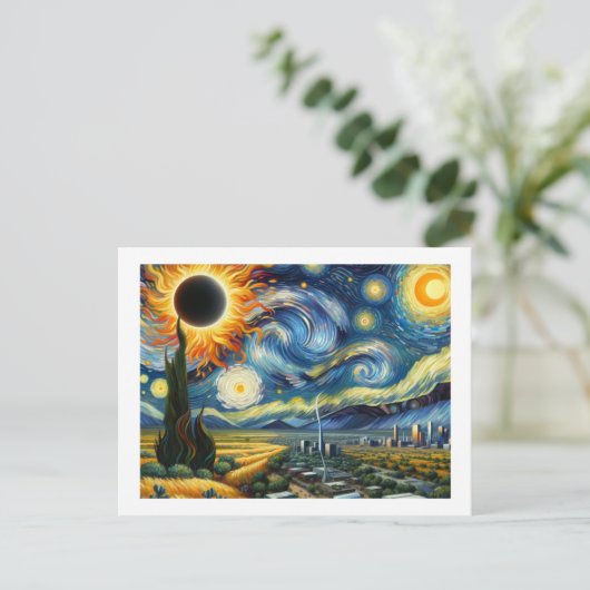 Texas Eclipse Postcard Postkarte (Stehend Vorderseite)