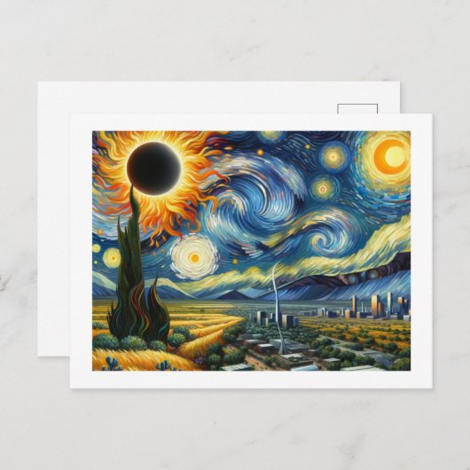 Texas Eclipse Postcard Postkarte (Vorne/Hinten)